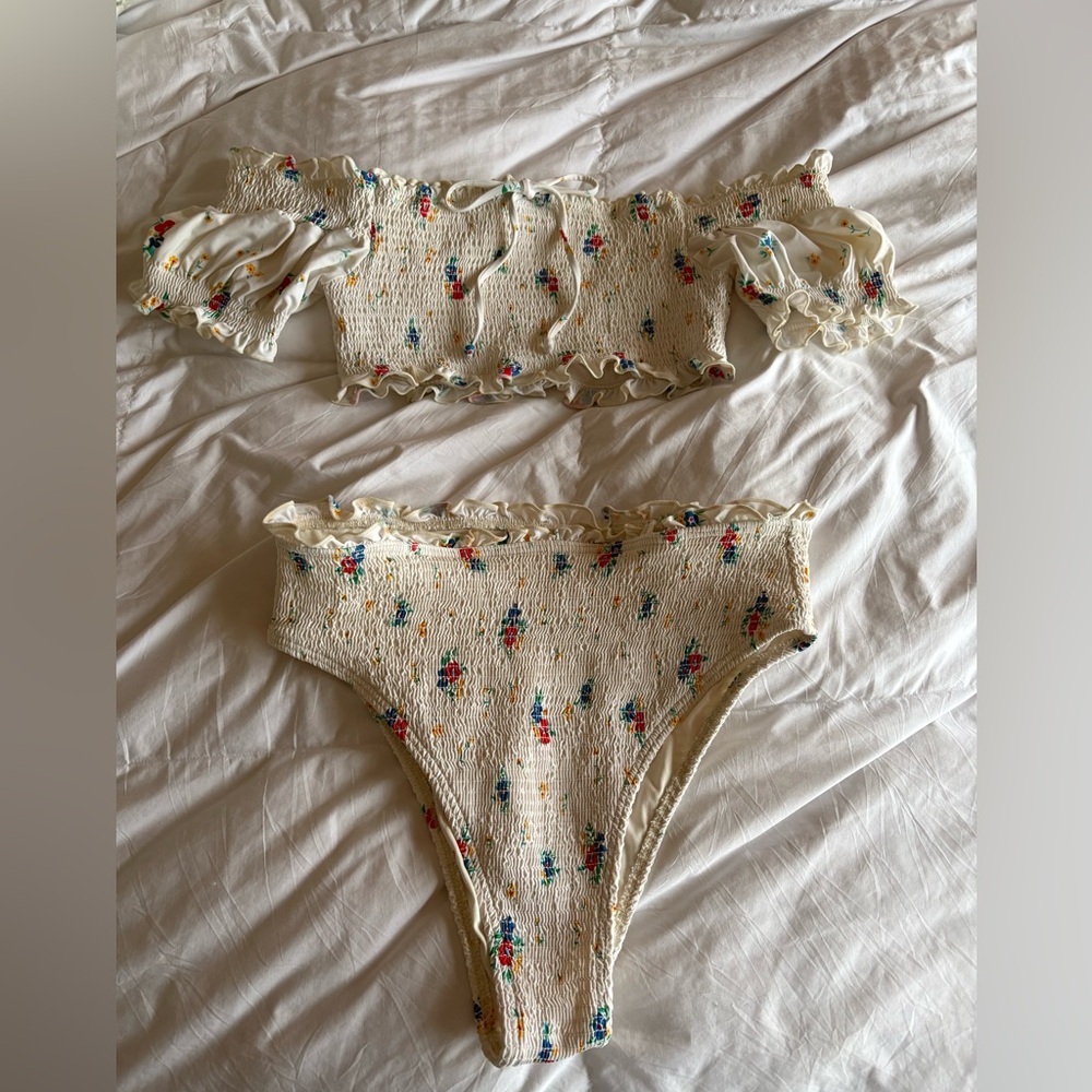 Wrangler/Billabong cottage core swimsuit